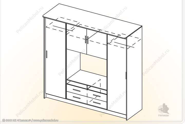 Шкаф пеликан уют 4