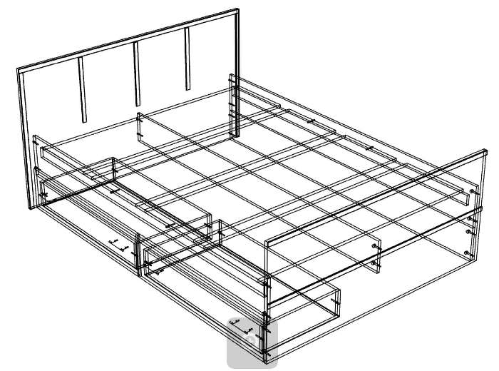 Схема сборки кровати сакура
