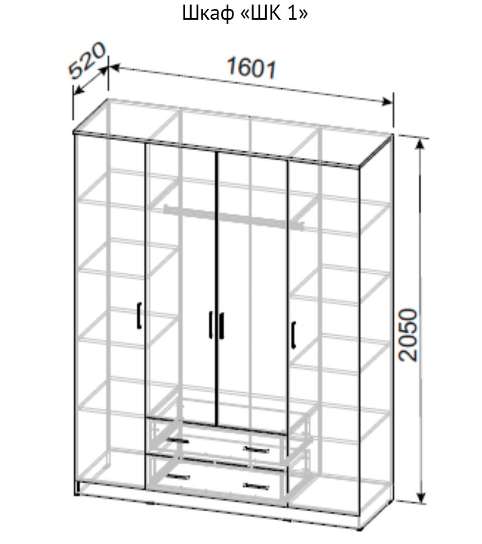 Шкаф «ШК 1» (СВ Мебель) в Нижнем Новгороде фото №4