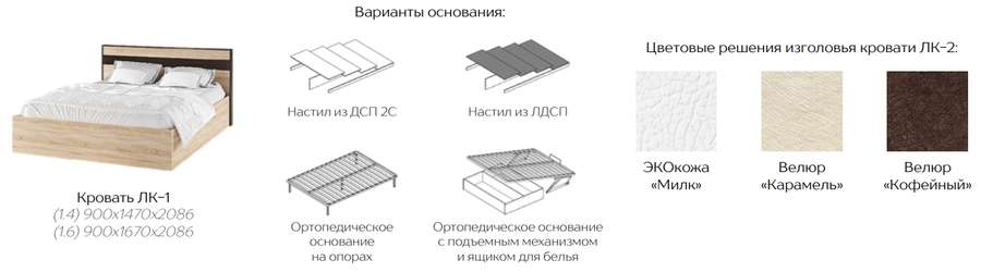 Спальный гарнитур «ЛИРИКА» Модульный Набор-1 (Тэкс) в Нижнем Новгороде фото №3