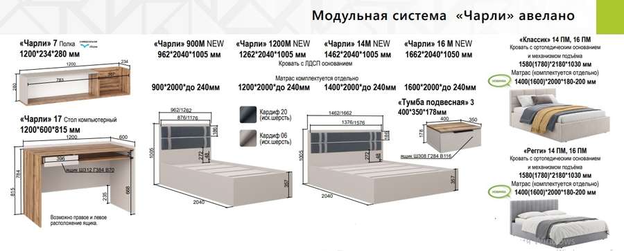 Детская «Чарли» Модульная Набор 2 (Аквилон) в Нижнем Новгороде фото №6